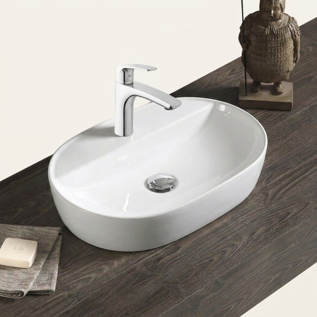Swiss Aqua Technologies Infinitio lavabo da appoggio 60 x 40 x 12,5 cm senza troppopieno, bianco (SATINF6040)