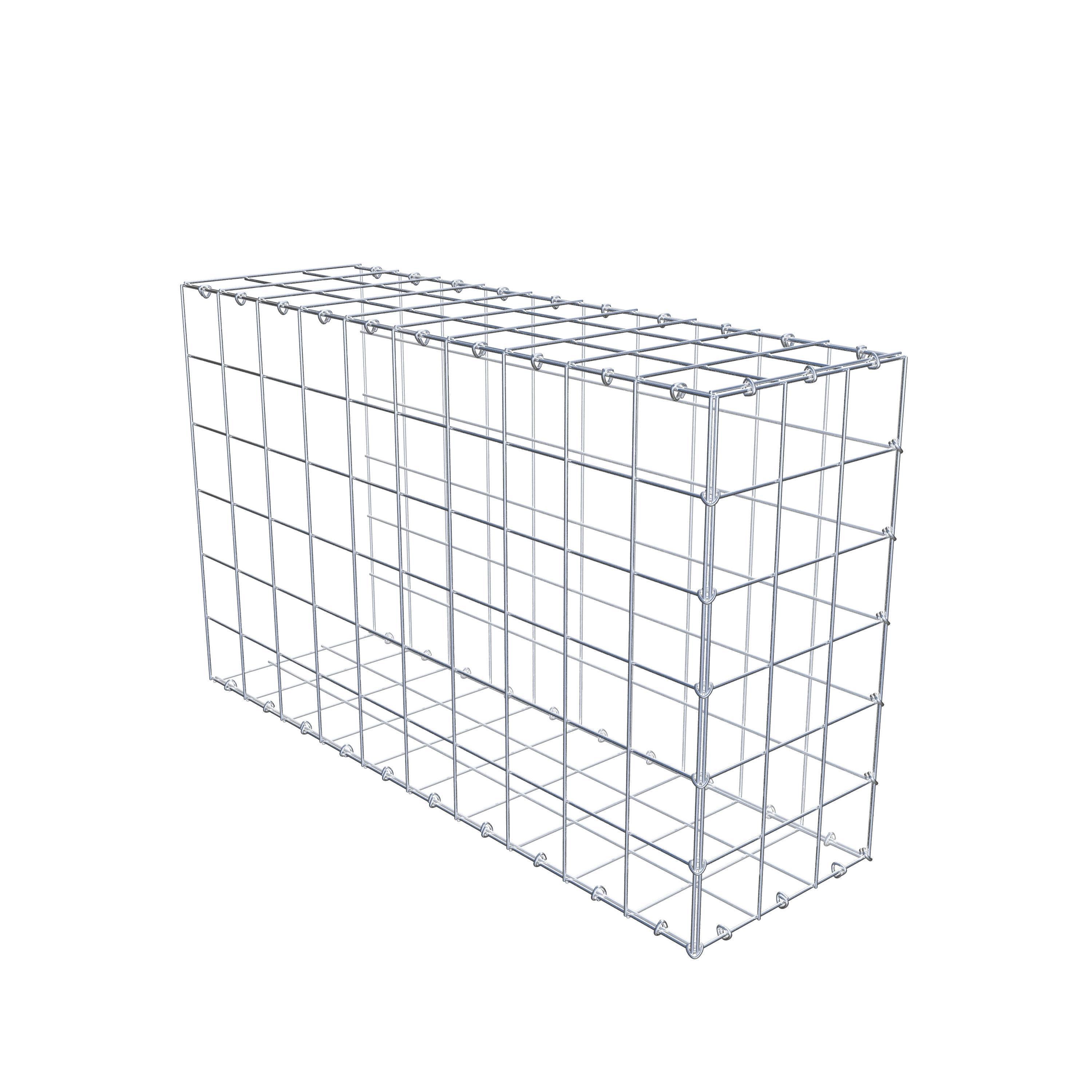 Gavión para alargar en acero galvanizado 100x60x30cm (LxAxP), malla 10 x 10cm, Anillo en C, sin rejilla frontal - 7