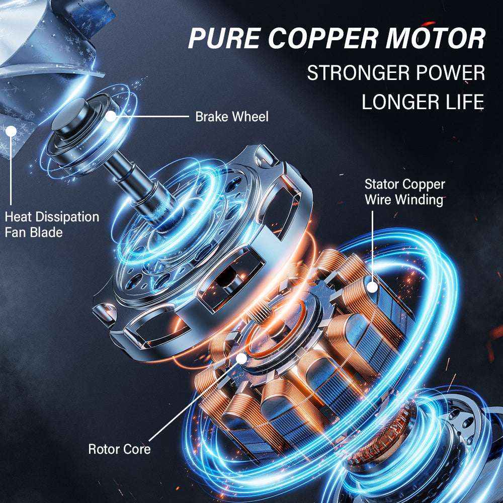 TEENO Palan électrique 1800W 20 mètres, suspension simple et double 500KG/1000KG, 6 /12 m/min - 6