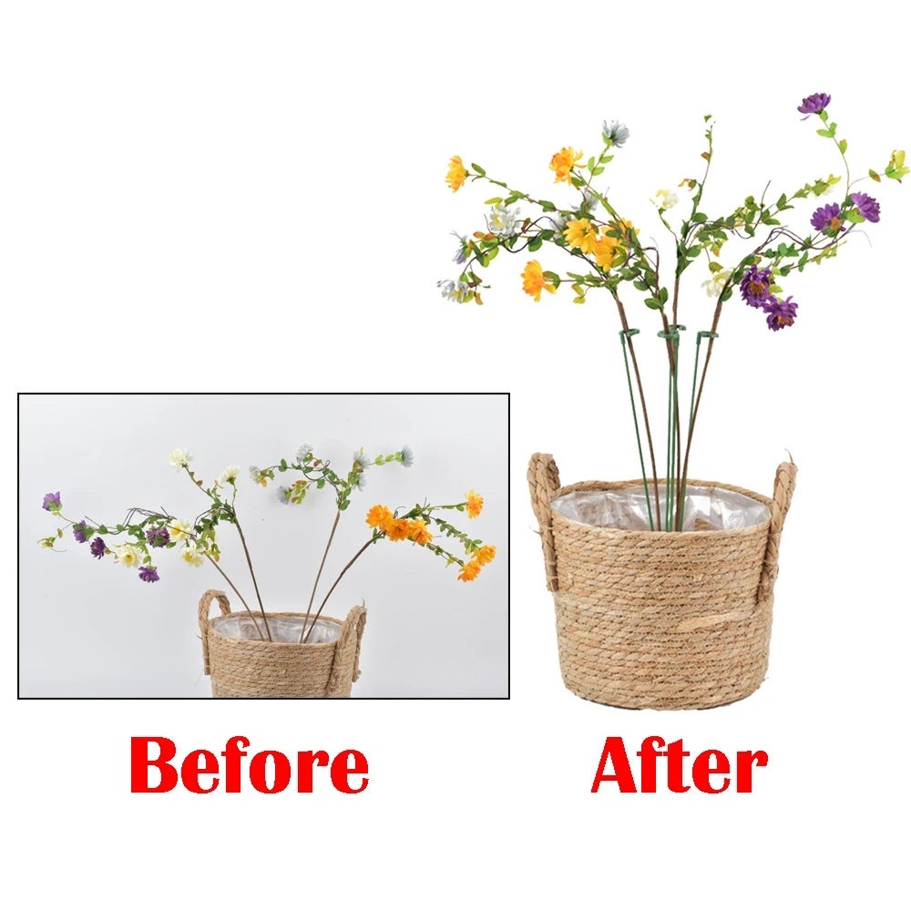 6 Piquets De Support Pour Plantes LATERN – Réglables 30/60/90 Cm, Avec Attaches, Pour Fleurs Et Légumes