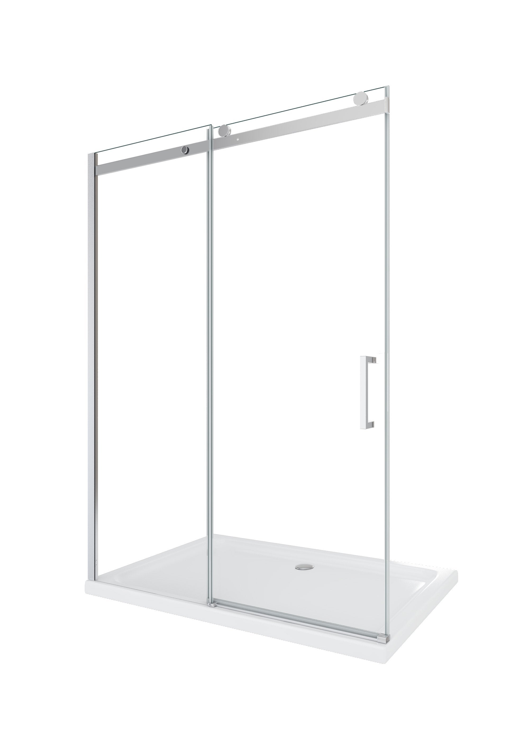 Porta doccia vetro 8 mm per installazione in nicchia Altezza 190 cm installazione reversibile cm 110 (regolabile 108-110,5) - 6