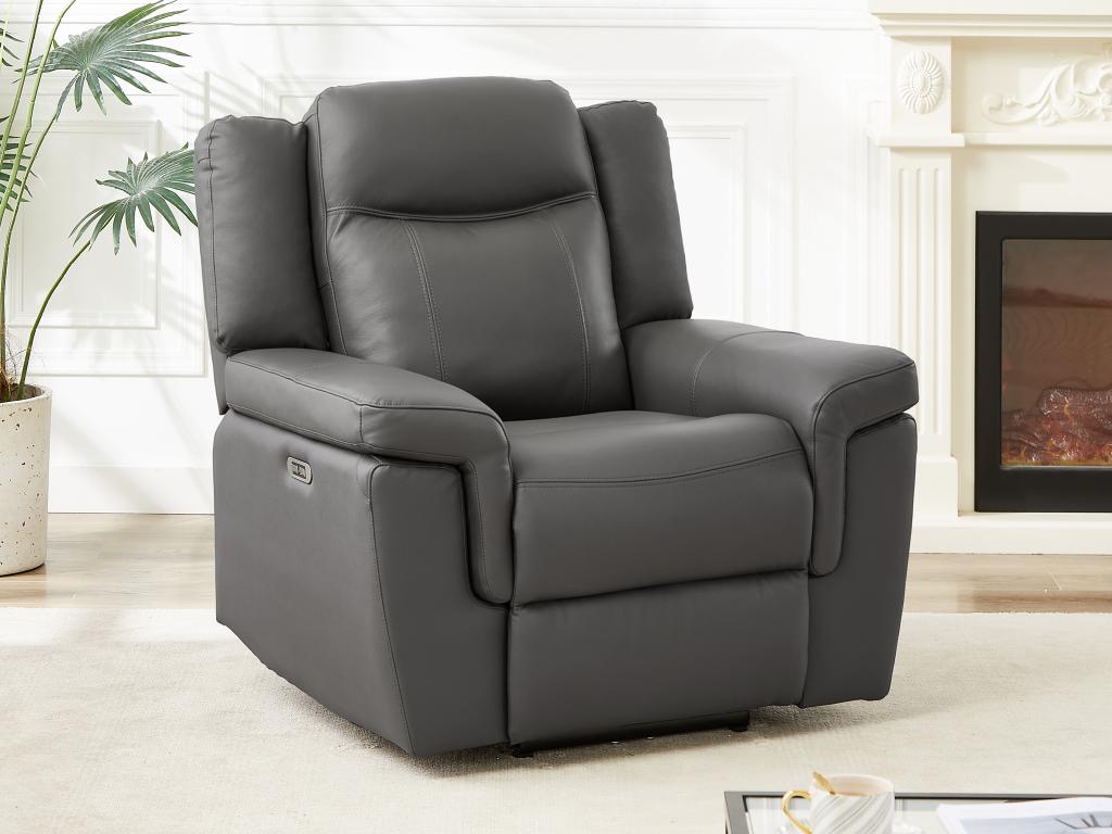 Poltrona relax moderna in pelle su misura