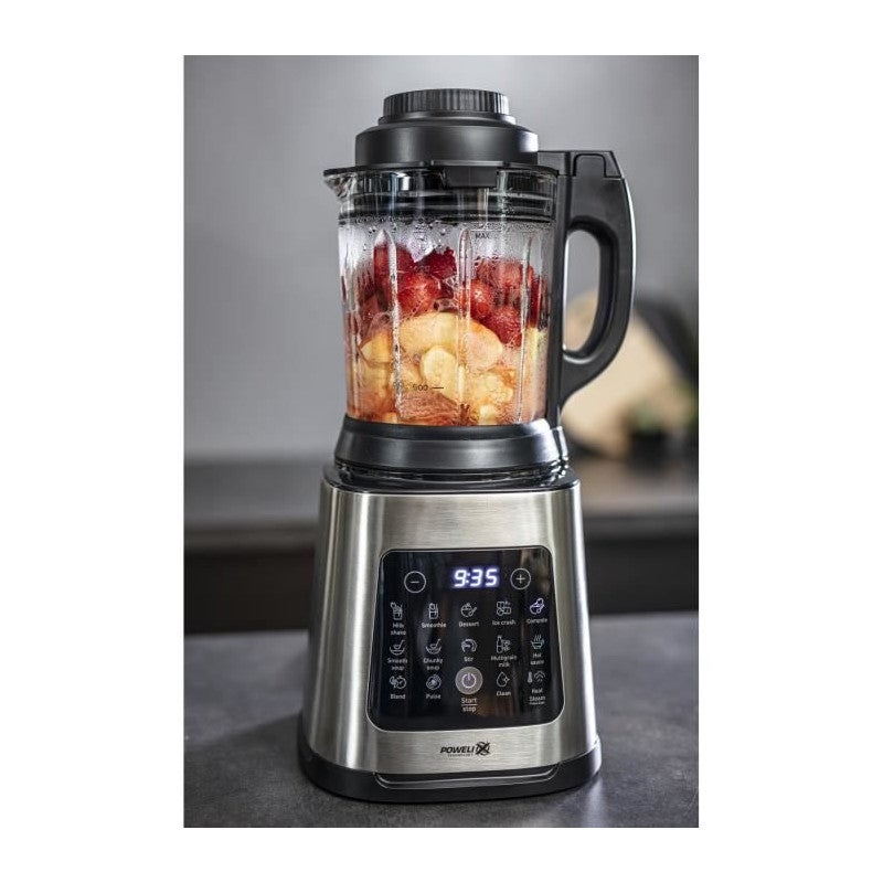 Blender chauffant - MOULINEX LM83SD10 Perfectmix Cook - 1400 W - 10 programmes auto - Lames amovibles - 4