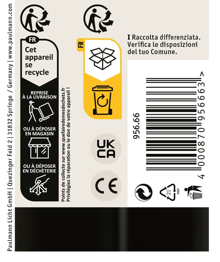 URail Rail 1,5m 230V Noir mat - 4