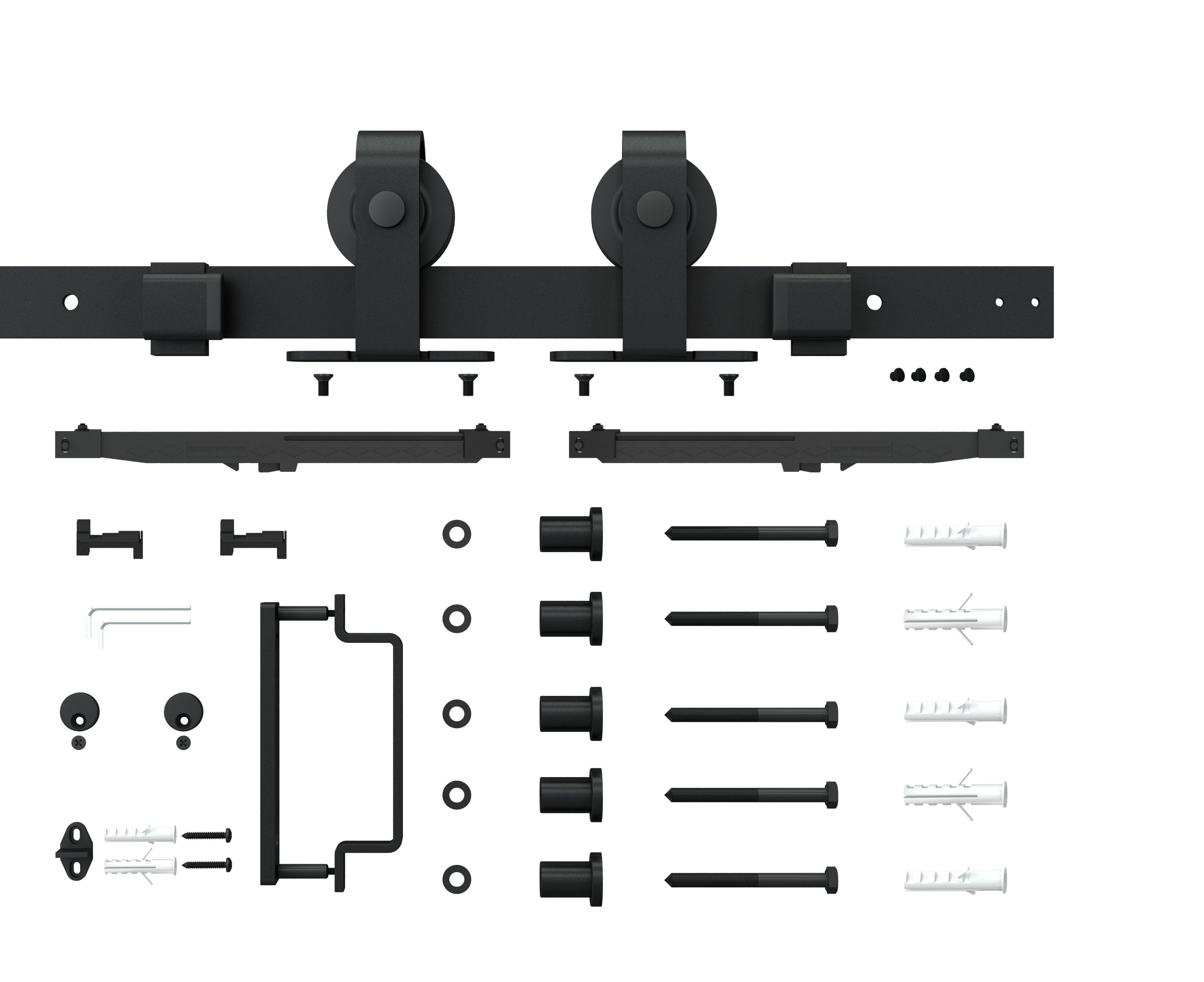 Schulte porte coulissante en verre, 90x215cm, porte coulissante intérieure, porte vitrée, porte verrière, décor industriel, noir - double softclose - 6