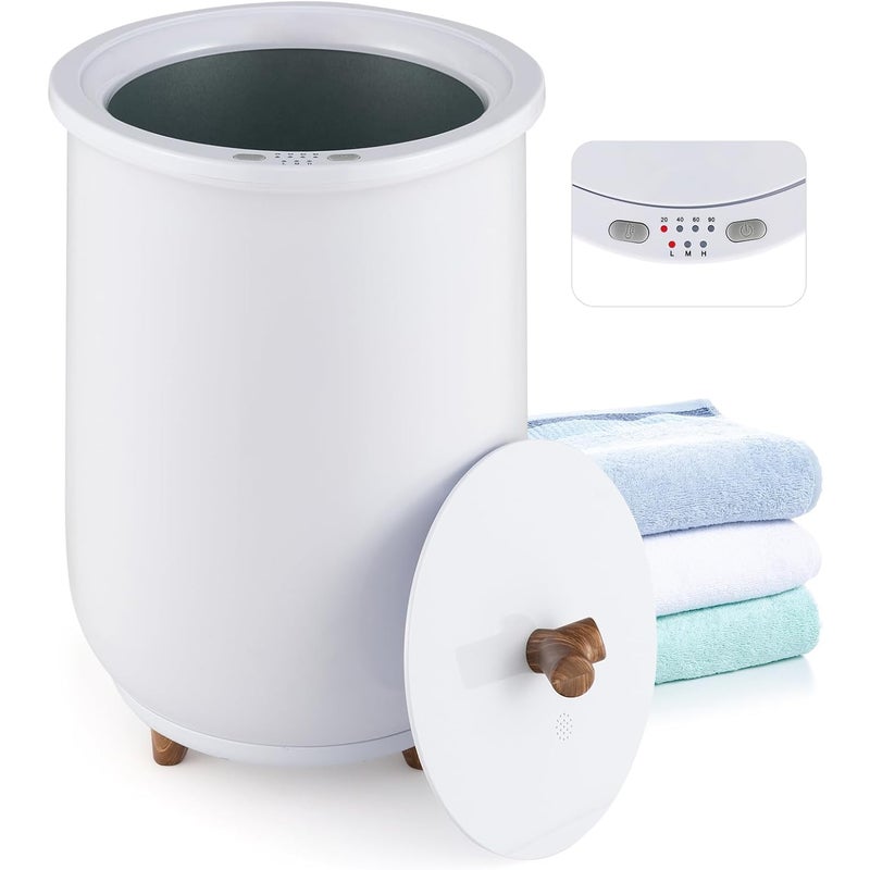 Podgrzewacz do Ręczników Typu Wiadro 23 l, 3 Poziomy Ogrzewania 60–80°C i Timer 20–90 min, Automatyczne Wyłączanie dla 2 Dużych Ręczników