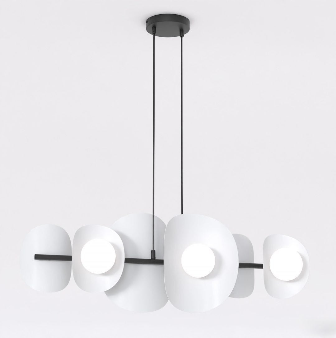 Lampa wisząca ELEMENTI szara 6xG9x15W metal wym:120x87x23cm IP20 Emibig