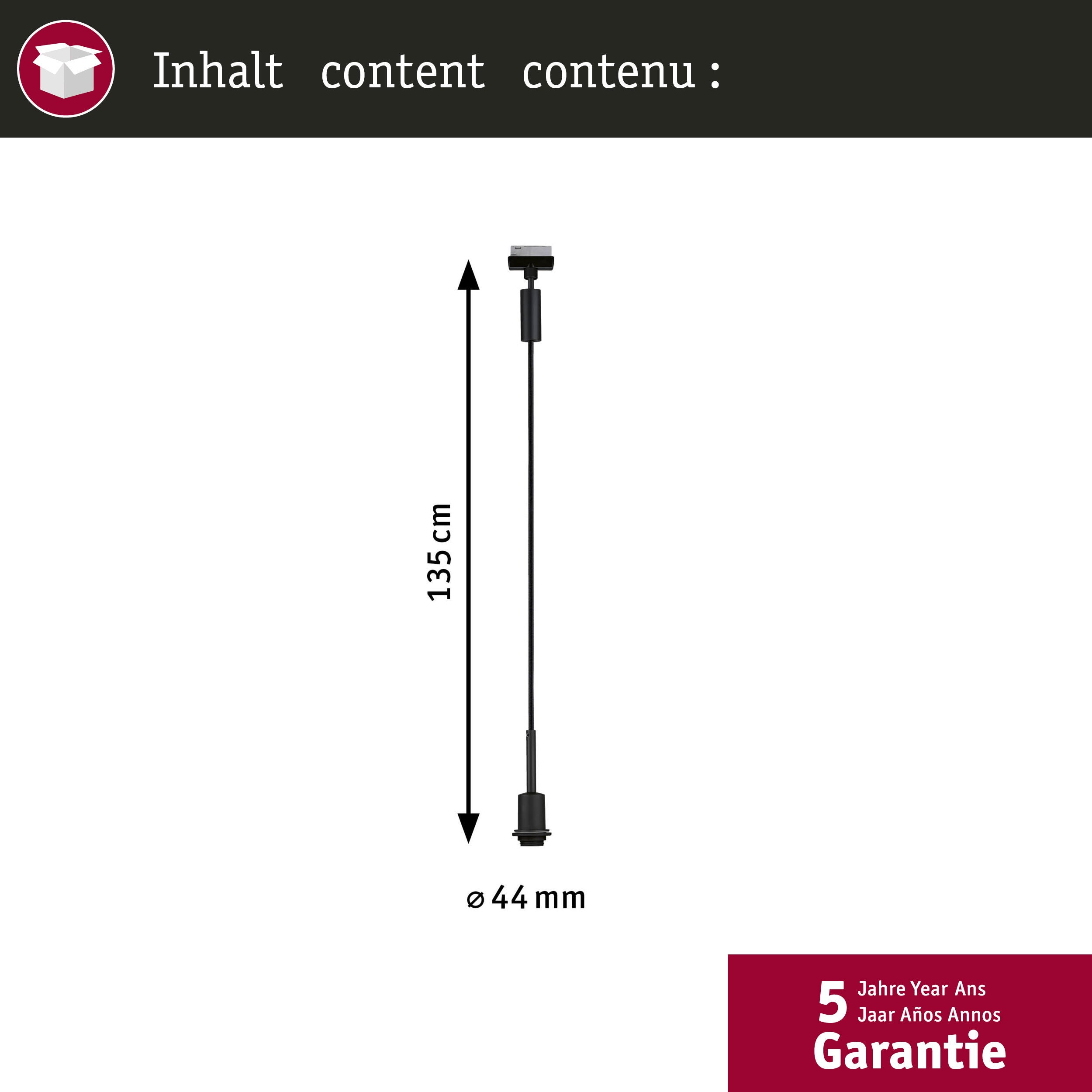 URail Suspension DecoSystems Basic E14 max. 20W gradable 230V Noir mat - 4