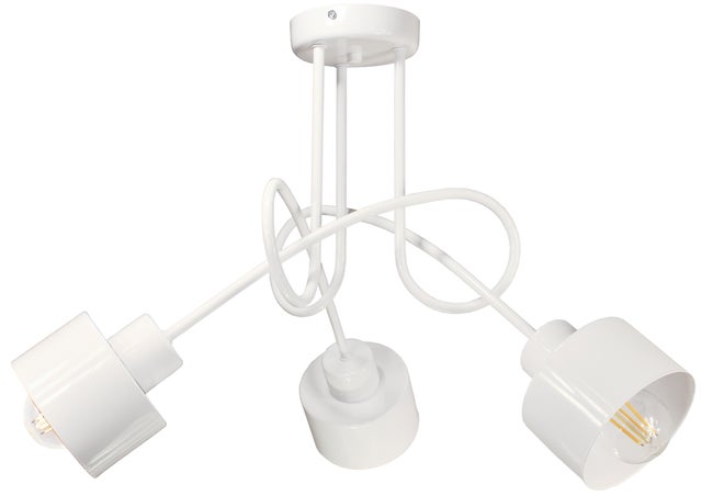 Lampa DECORI Edison Max 3 Loft Biały, 1 szt