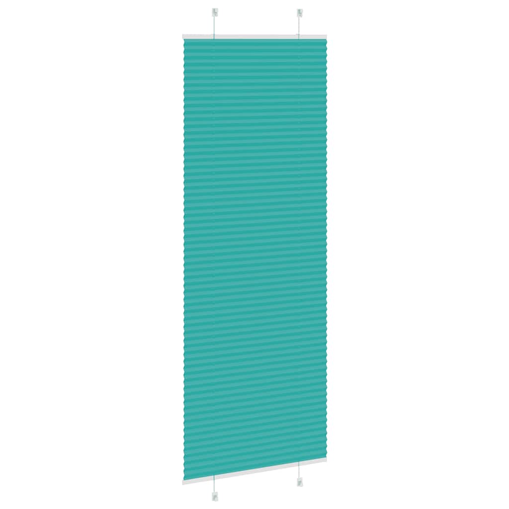Store plissé vert pétrole 75x200 cm largeur du tissu 74,4 cm vidaXL - 5