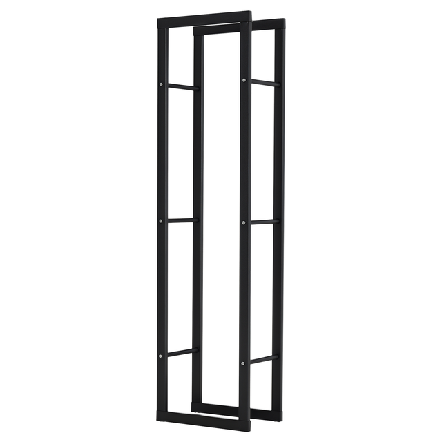 Étagère en bois, étagère verticale en métal, charge maximale 100 kg, dimensions : 40 x 25 x 150 cm, noire