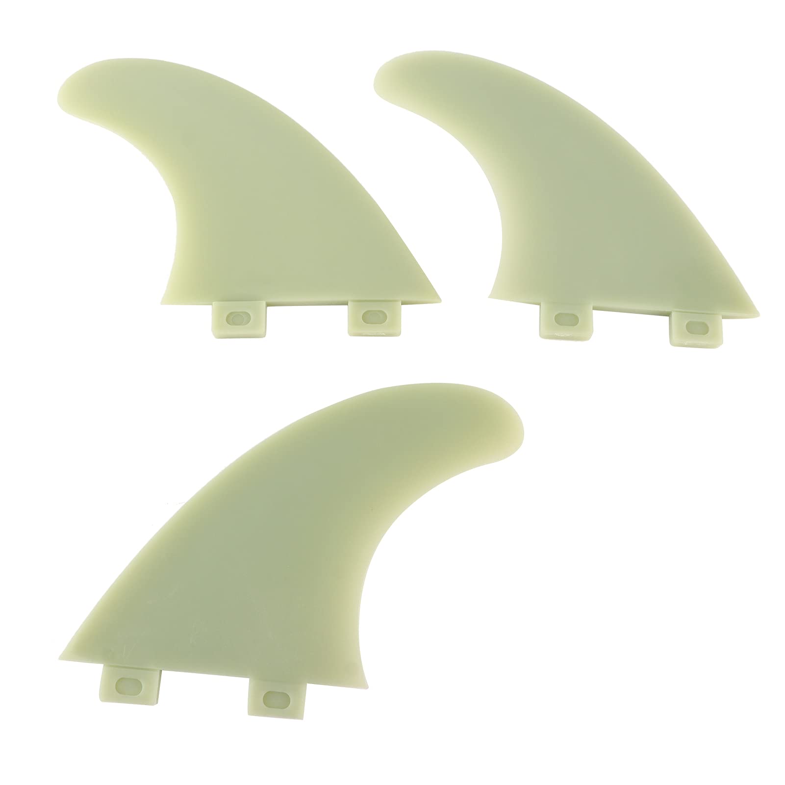 Lot 3 Ailerons Surf Future G5 – Noir/Blanc/Vert – Compatibles Shortboard, Funboard, Longboard