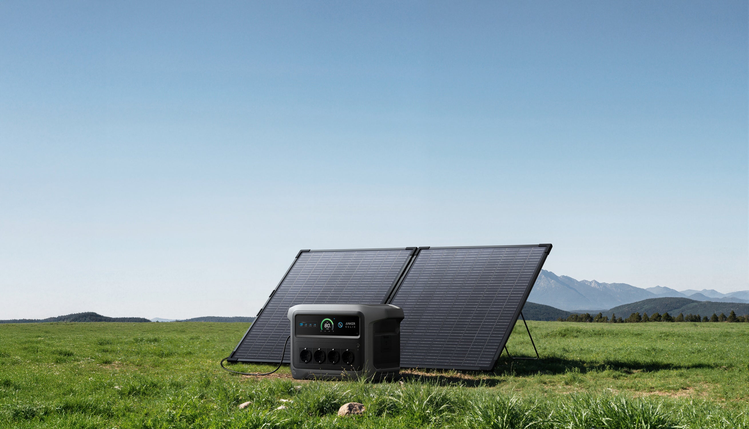 Kit Anker SOLIX C2000 Gen 2 avec Alternator Charger , Chargeur DC double 800W , Batterie 2048Wh, Générateur solaire 4x2400W - 8