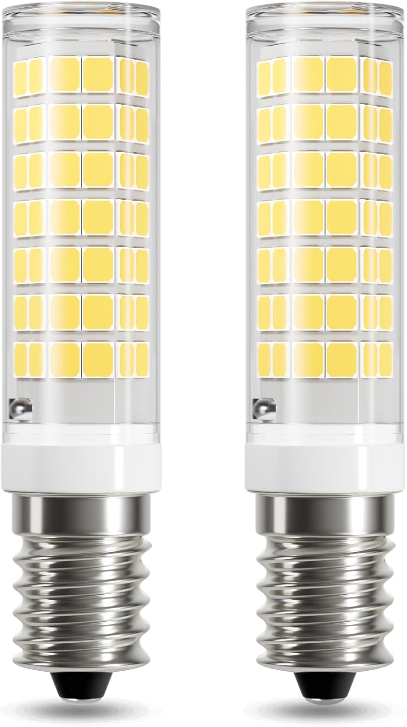 Żarówki LED E14 do okapu kuchennego, 9 W, zimna biel 6000 K, 550 lm, żarówka z małym gwintem do okapu kuchennego i lodówki, nieściemnialna