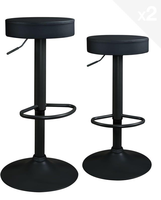 Pack de 4 Taburetes Tolix Con Asiento De Madera - Negros | KLIK Muebles