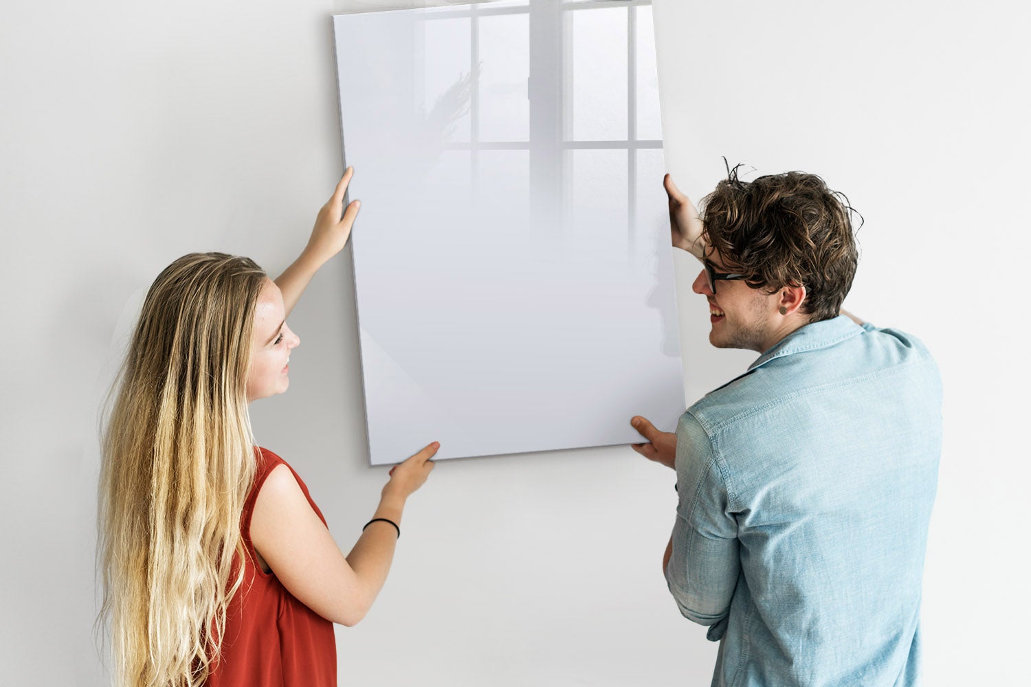 Tableau Déco Moderne Sur Verre Trempé 70x100 Cm - Liberté De Papier - Art Mural Contemporain