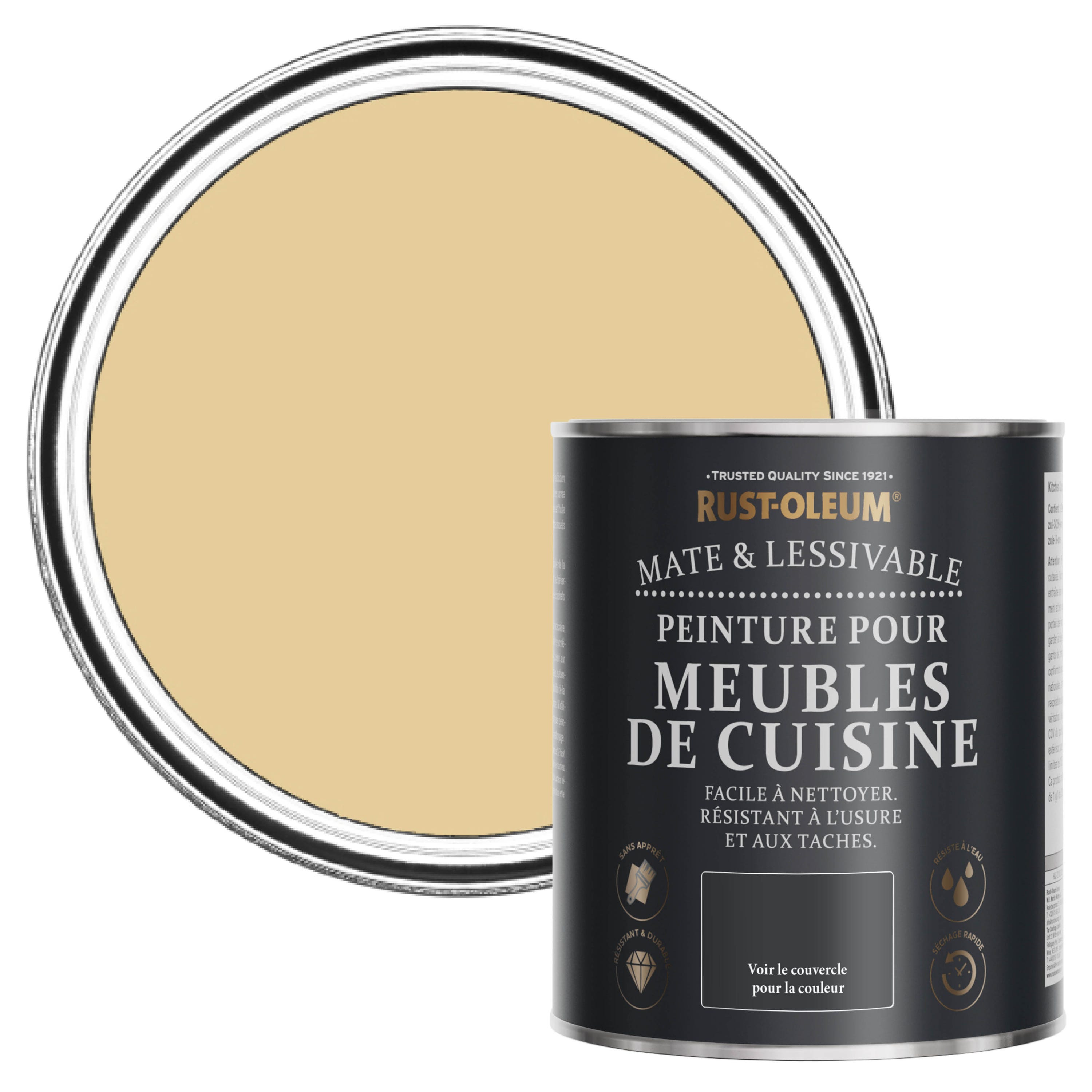 Jaune Rusted Peinture Jaune pour Meubles de Cuisine, Finition Mate RUST-OLEUM ...