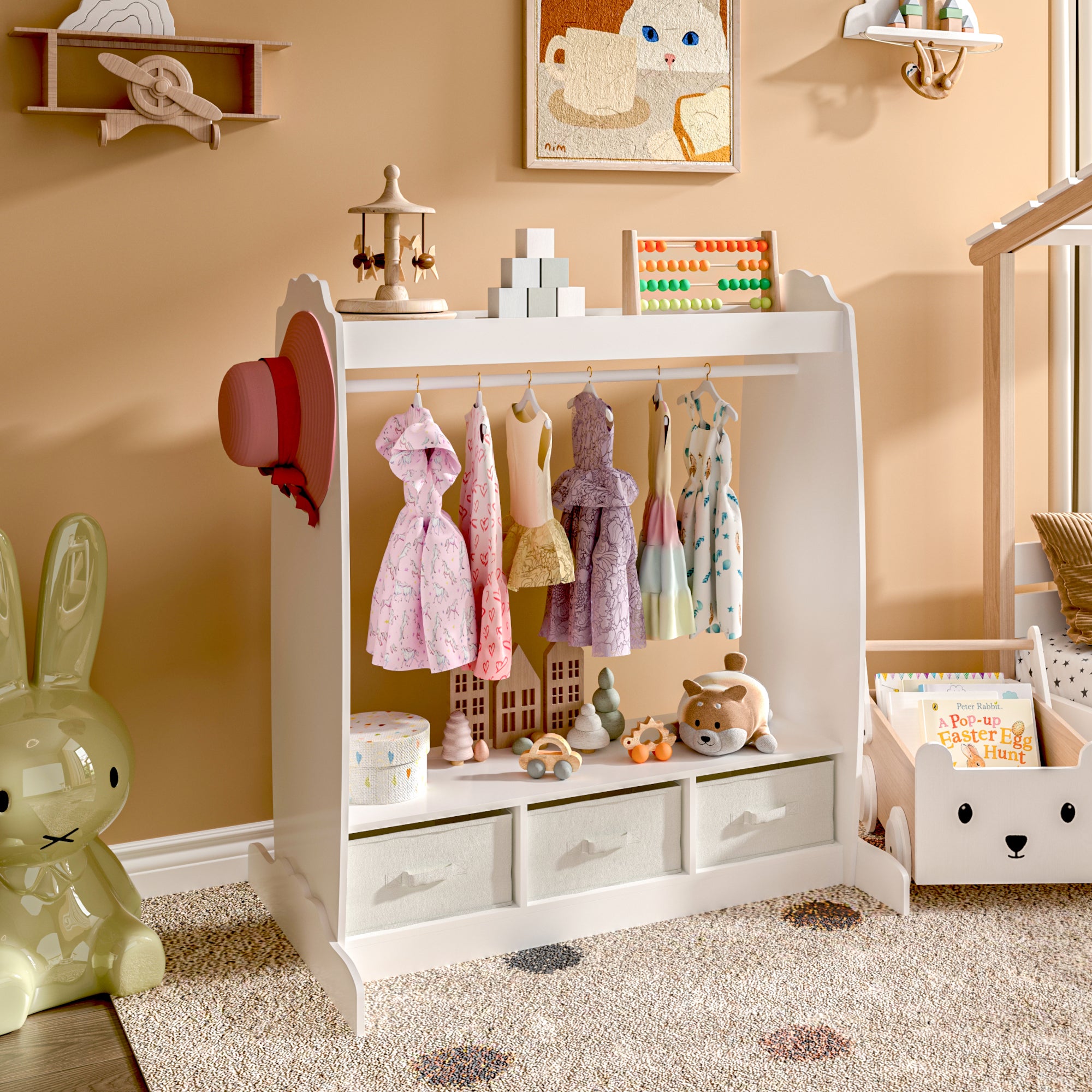 Ropa Nenuco Relaxdays Perchero Burro Infantil, 120 X 60 X 40 Cm