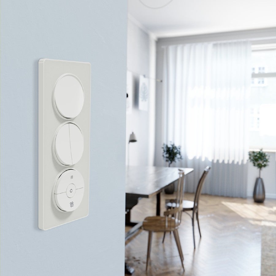 Interrupteur 3 positions pour VMC couleur blanc gamme ODACE - Schneider - 5