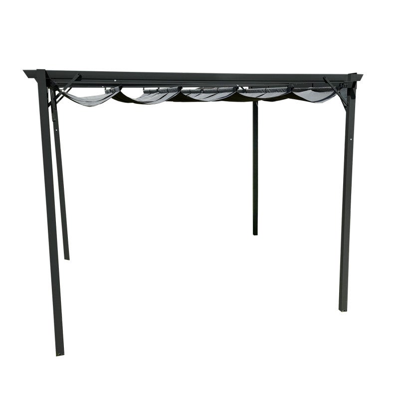 Metalowa pergola 3x4m 4iQ Group do ogrodu szara - 3