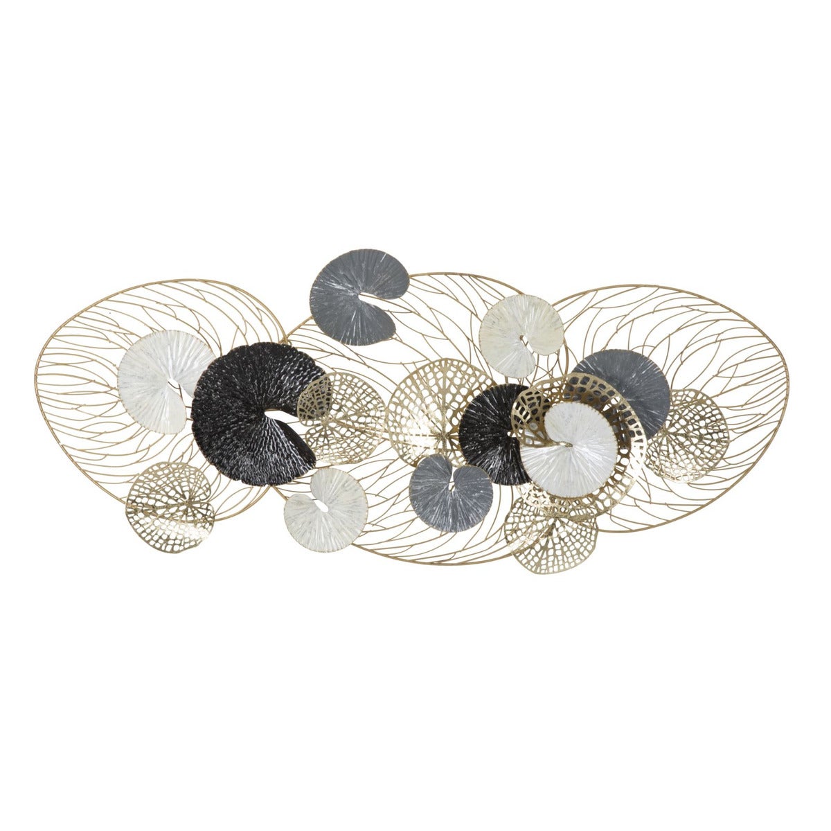 Metalowa Dekoracja 3D Kręgi, Metal, Wielokolorowy, Seven Design