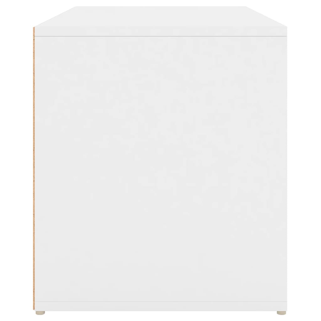 vidaXL Banc d'entrée 80x40x45 cm Blanc Bois d’ingénierie - 7