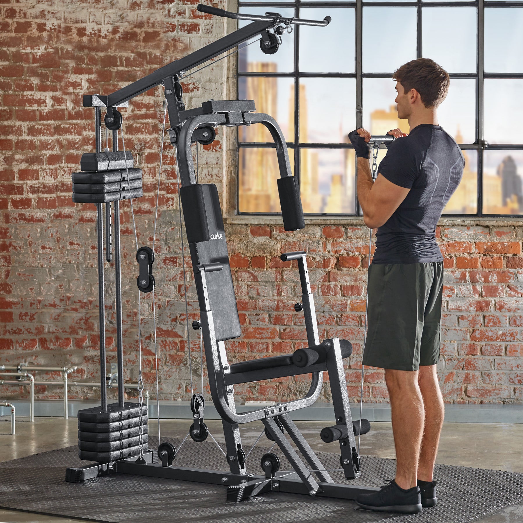 Máquina Multi-estação Home Gym com módulo de bancada para agachamentos - 2