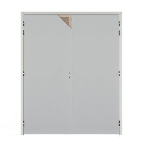 Bloc porte bois 2 vantaux tertiaire PREM Huiss.66/54 h.204x186.l poussant droite