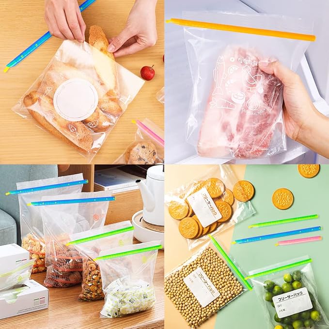 16 Fermeture Sachet Alimentaires Clips Pinces Nourriture Sac Hermétique Réutilisables pour Stockage Cuisine - 4