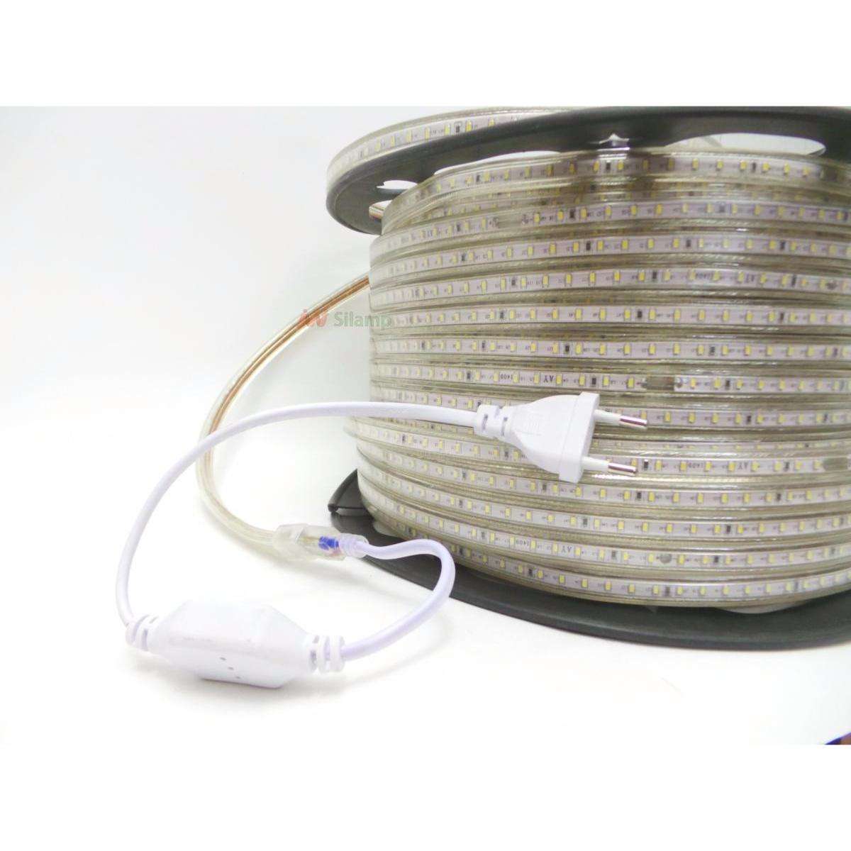 Ruban LED 220V 5050 IP65 60LED/m (Vendu sur mesure au mètre) - Blanc Neutre 4000K - 5500K - SILAMP - 6