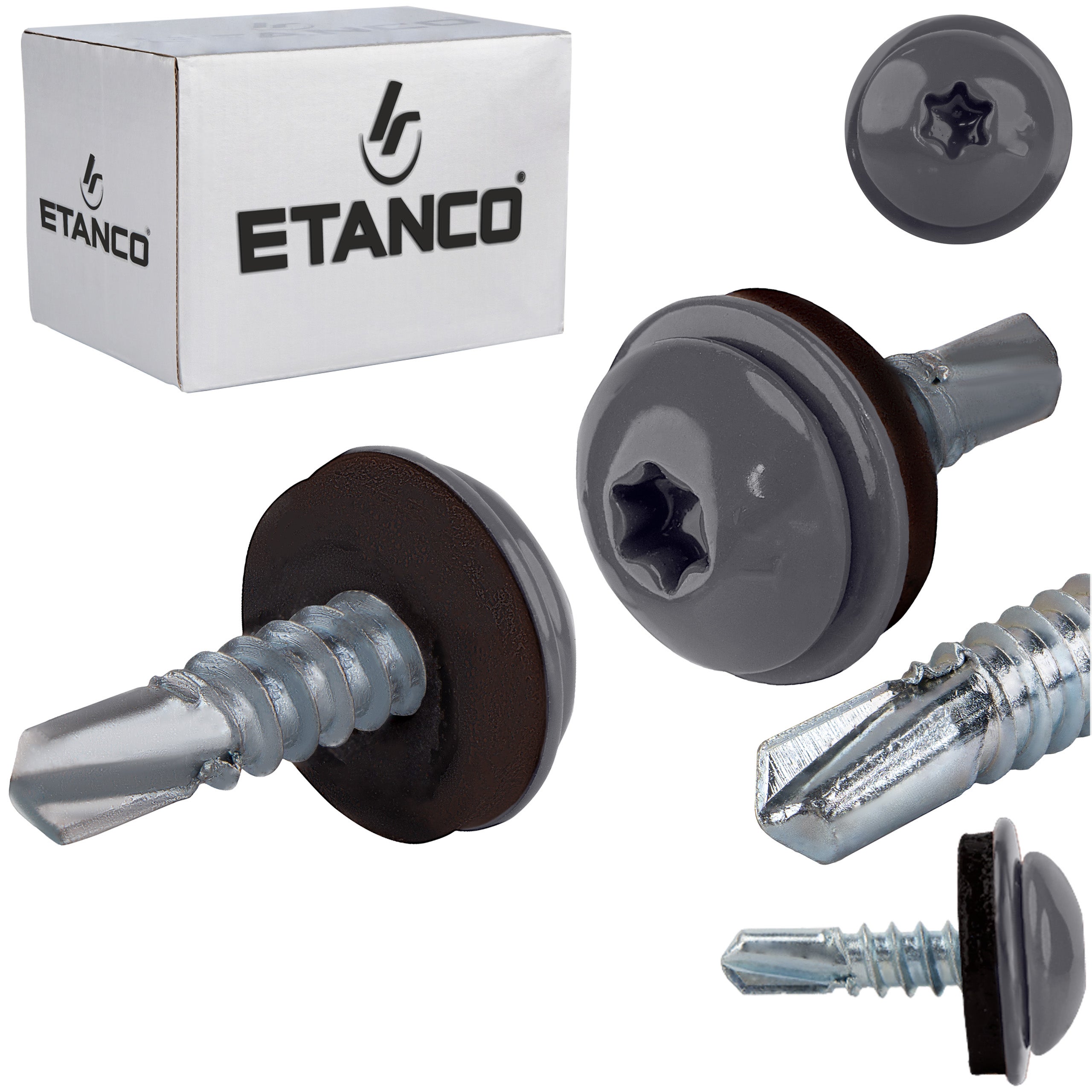 Wkręty samowiercące do metalu Etanco GT3 PH 4,8x19 mm RAL 7024 250szt