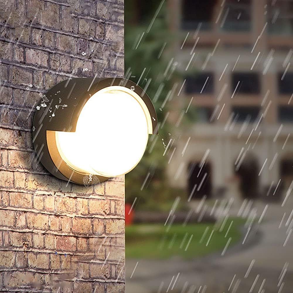 Wodoodporna lampa ścienna zewnętrzna, wpuszczana, do werandy, patio, ogrodu, balkonu (ciepłe światło 3000 K) - 2