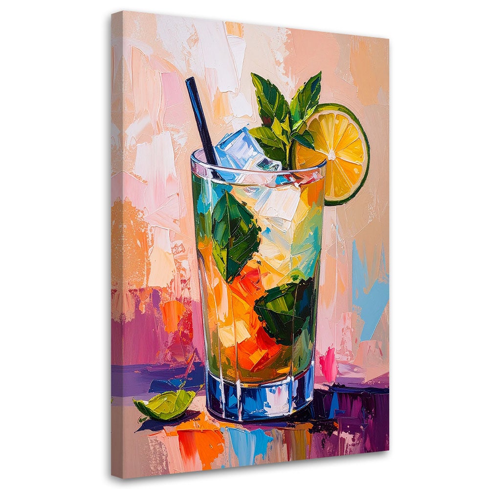 Obraz do kuchni baru jadalni, Mohito Koktajl Limonka 60x90