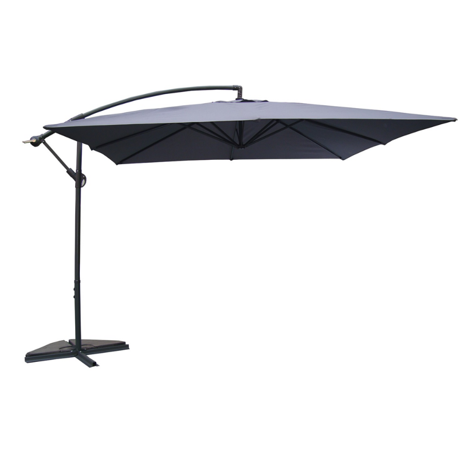Parasol gris déporté carré 3 x 3 m SOLENZARA - 2