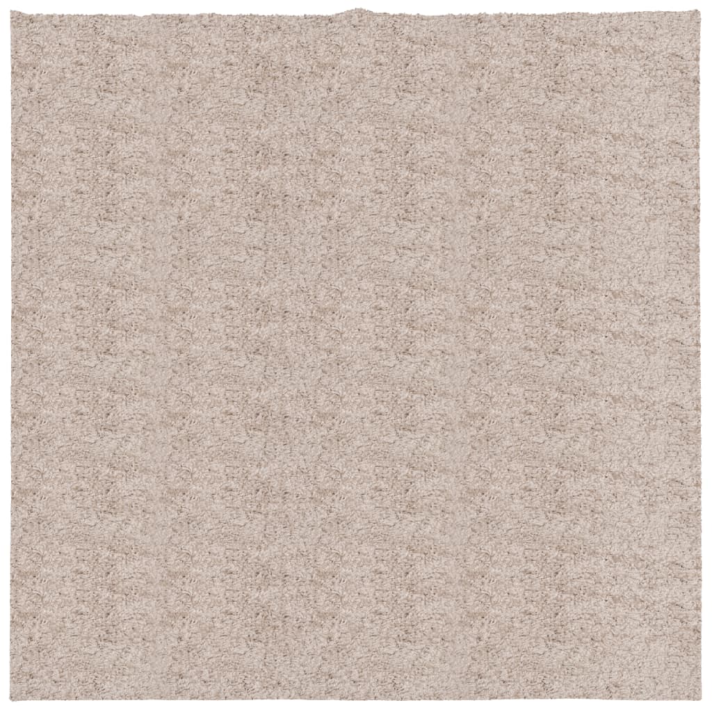 Alfombra de salón | alfombra peluda de pelo largo moderna pamplona beige 160x160 cm cfw66126