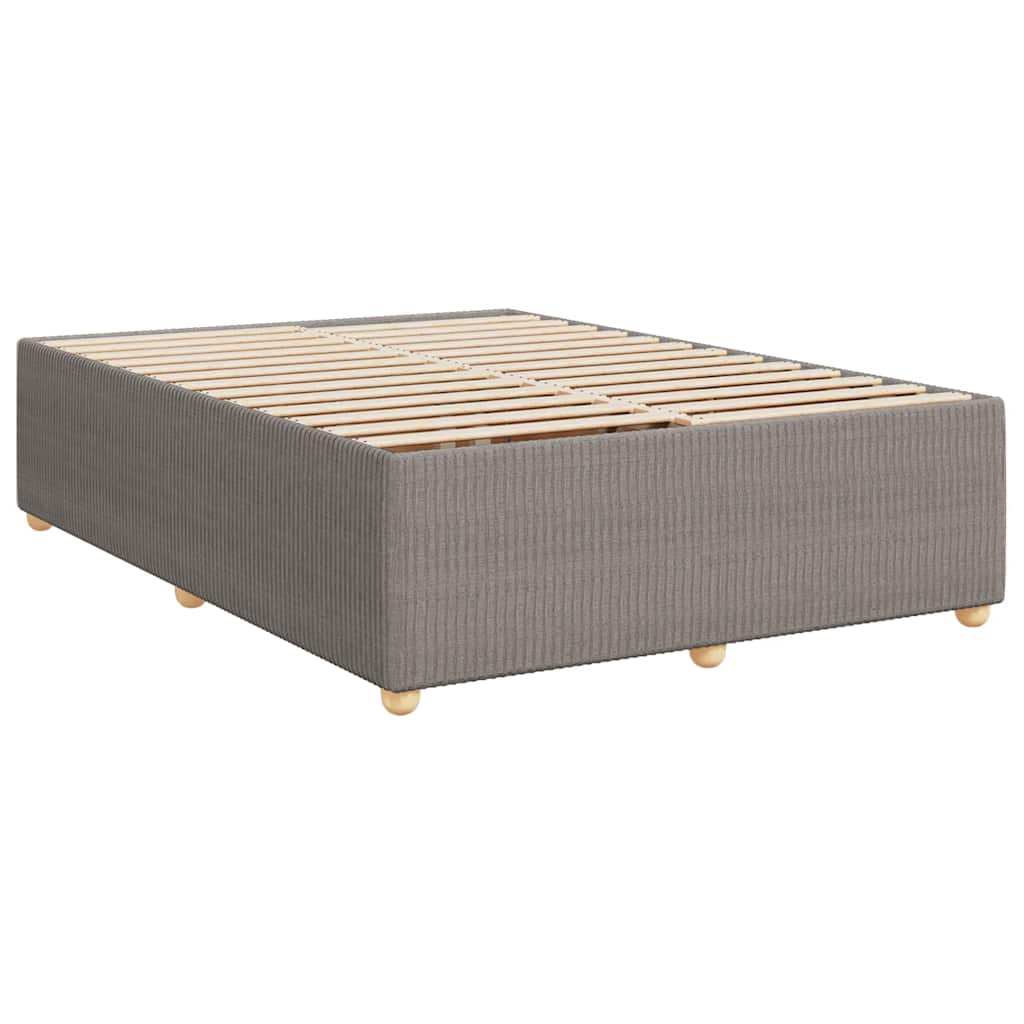 Cadre de lit sans matelas taupe 160 x 200 cm tissu - 3