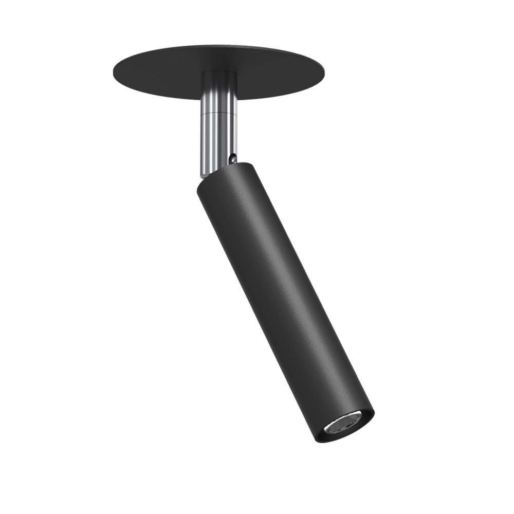 Oprawa sufitowa wpuszczana podtynkowa Ace czarna-chromowana 1xG9x2.5W okrągła ruchoma IP20 wym: 14,5 x 7,5 x 7,5 cm metal Brosline