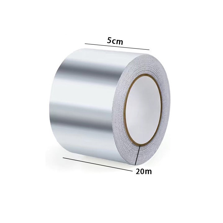 Ruban adhésif en aluminium multi-usages, ruban adhésif isolant, bande de calfeutrage résistante aux hautes températures, 5 cm x 20 m - 2