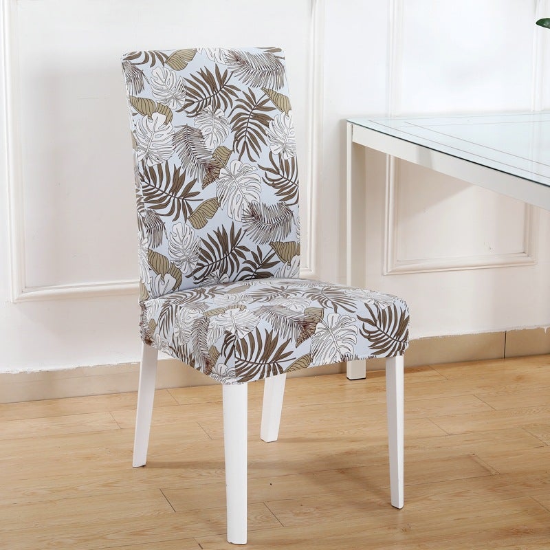 Zestaw 6 elastycznych pokrowców na krzesła do jadalni, uniwersalny pokrowiec na krzesło z nadrukiem, antypoślizgowy pokrowiec na krzesło do domu, hot