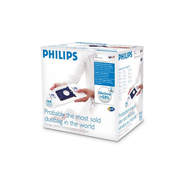 PakTrade 5 Sacchetti Per Aspirapolvere Philips FC 9102 Hygiene + 1 Filtro - Compatibili, In Microfibra