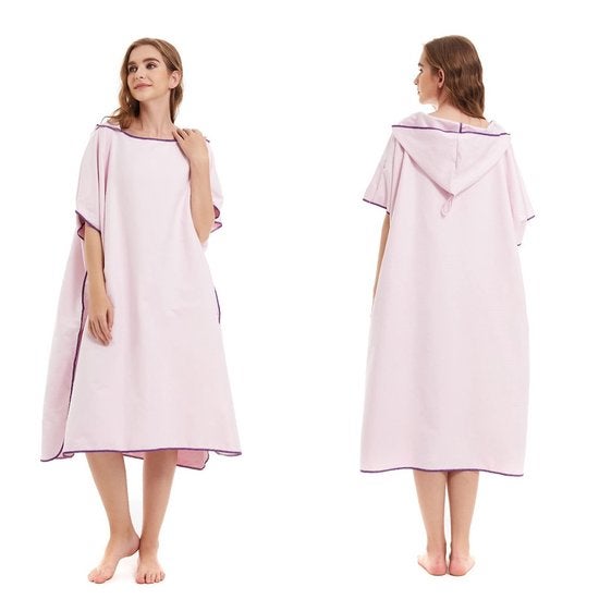 Poncho de surf à capuche, serviette de change, couverture de plage en microfibre, serviette de bain, serviette de natation