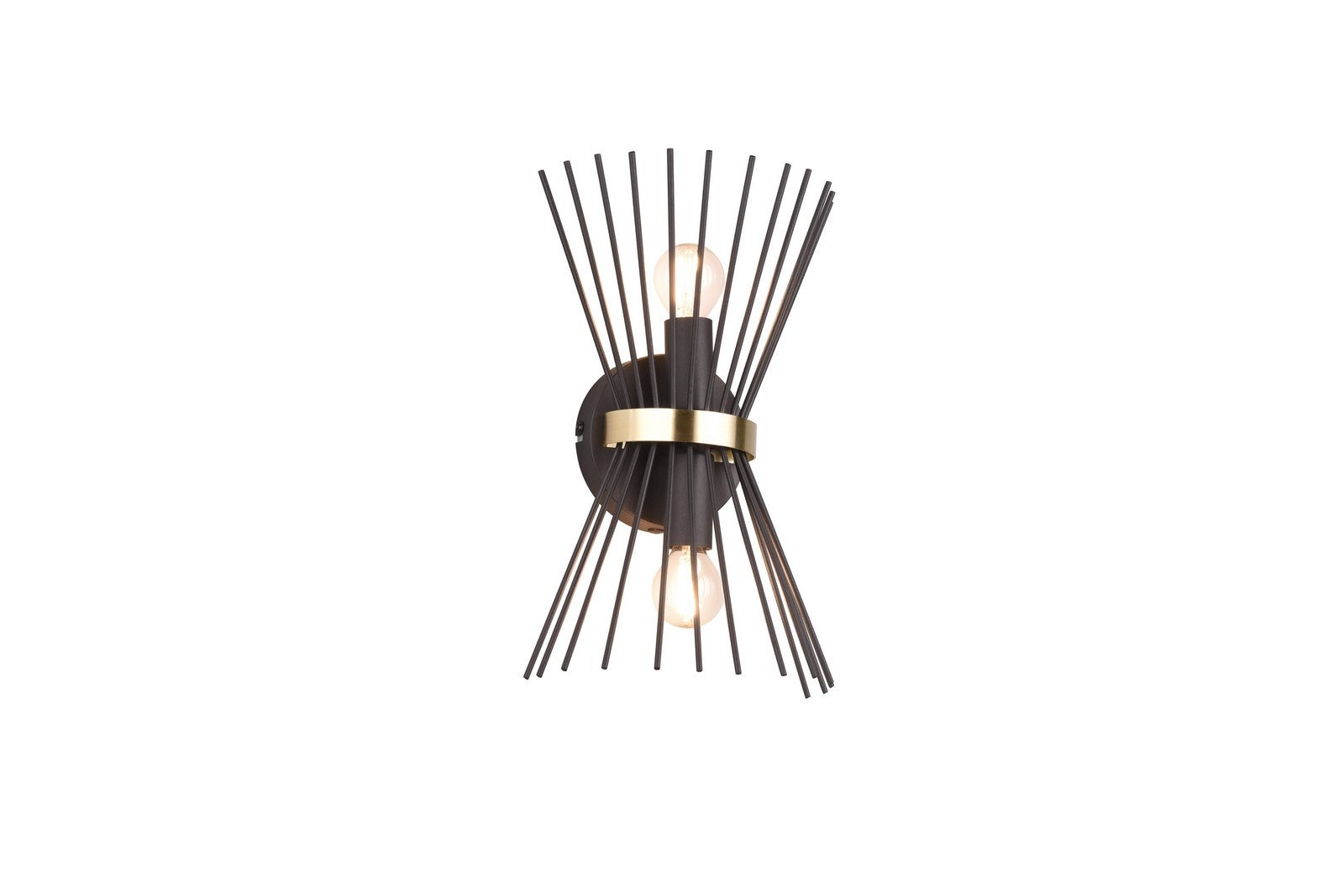 Kinkiet ścienny Rod czarno-złoty-odcienie złota 2xE14x40W wym: 31 x 20 x 20 cm metal IP20 RL