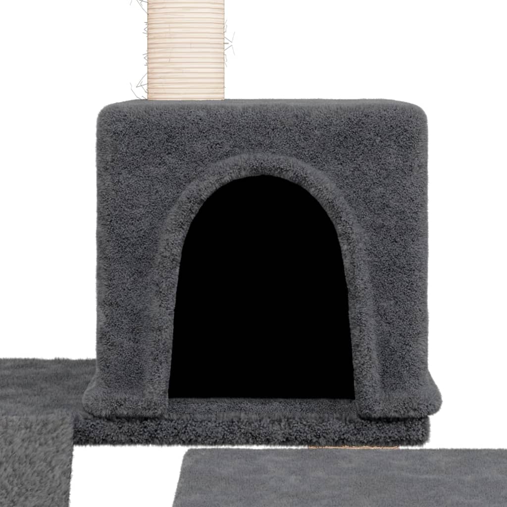 Maison Exclusive - Árvore p/ gatos c/ postes arranhadores sisal 82 cm cinza-escuro - 6