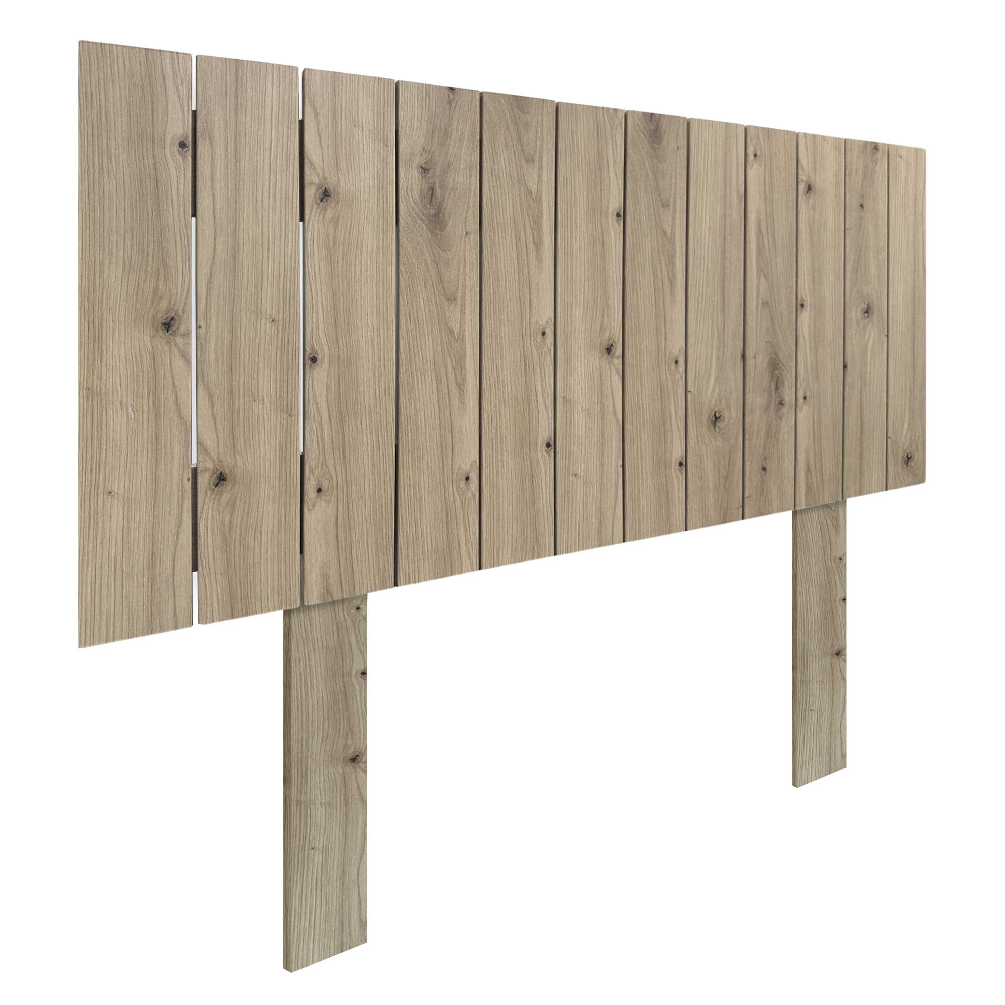 DHOME Tête De Lit En Bois MDF Recyclé Style Palette Horizontale 150cm Chêne - Avec Pieds Et Quincaillerie Incluse