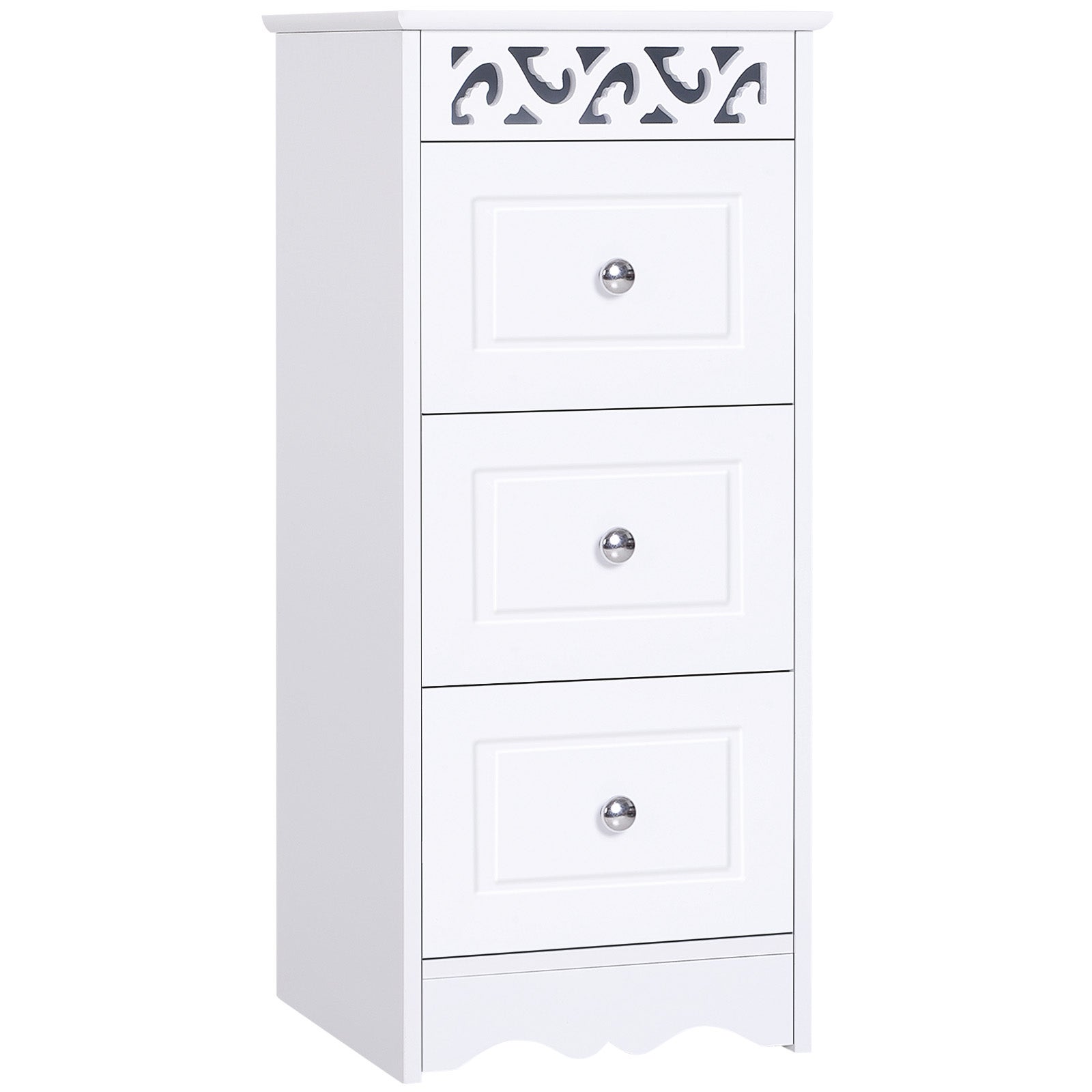 Armario de almacenamiento homcom blanco 29,8x29,8x68,5 cm