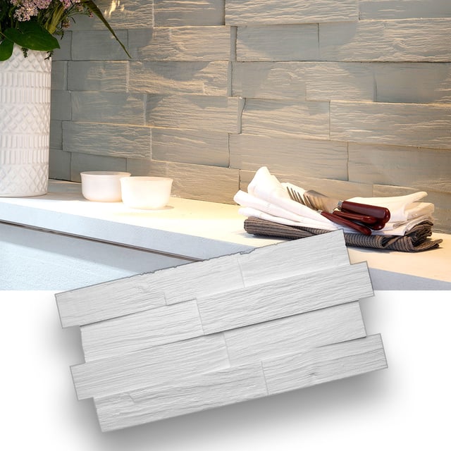 14,4 m² de revêtement mural en EPS épais et compact effet bois, isolant, peignable et facile à poser