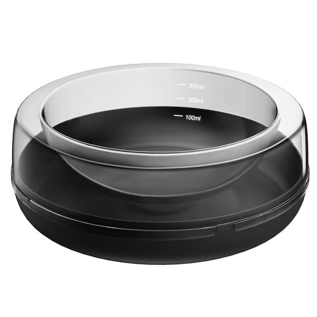 Tigela 2 em 1 para comida e água com função de brincadeira para gatos, dispensador de água preto, tigela para cães