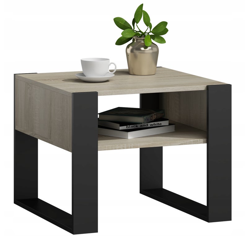 Ława stolik kawowy KAJA KWADRAT 60 sonoma czarny