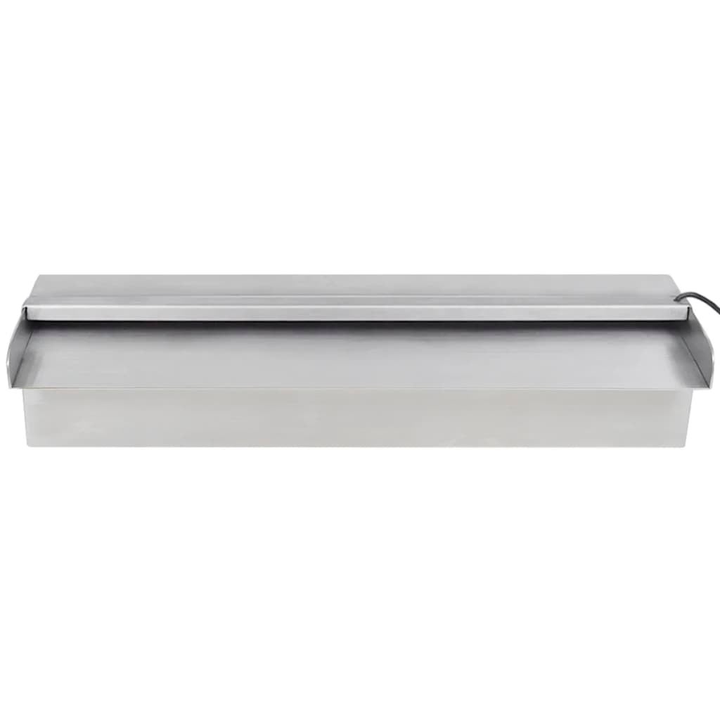Lame d'eau rectangulaire à LED 45 cm en acier inoxydable pour piscine - 5
