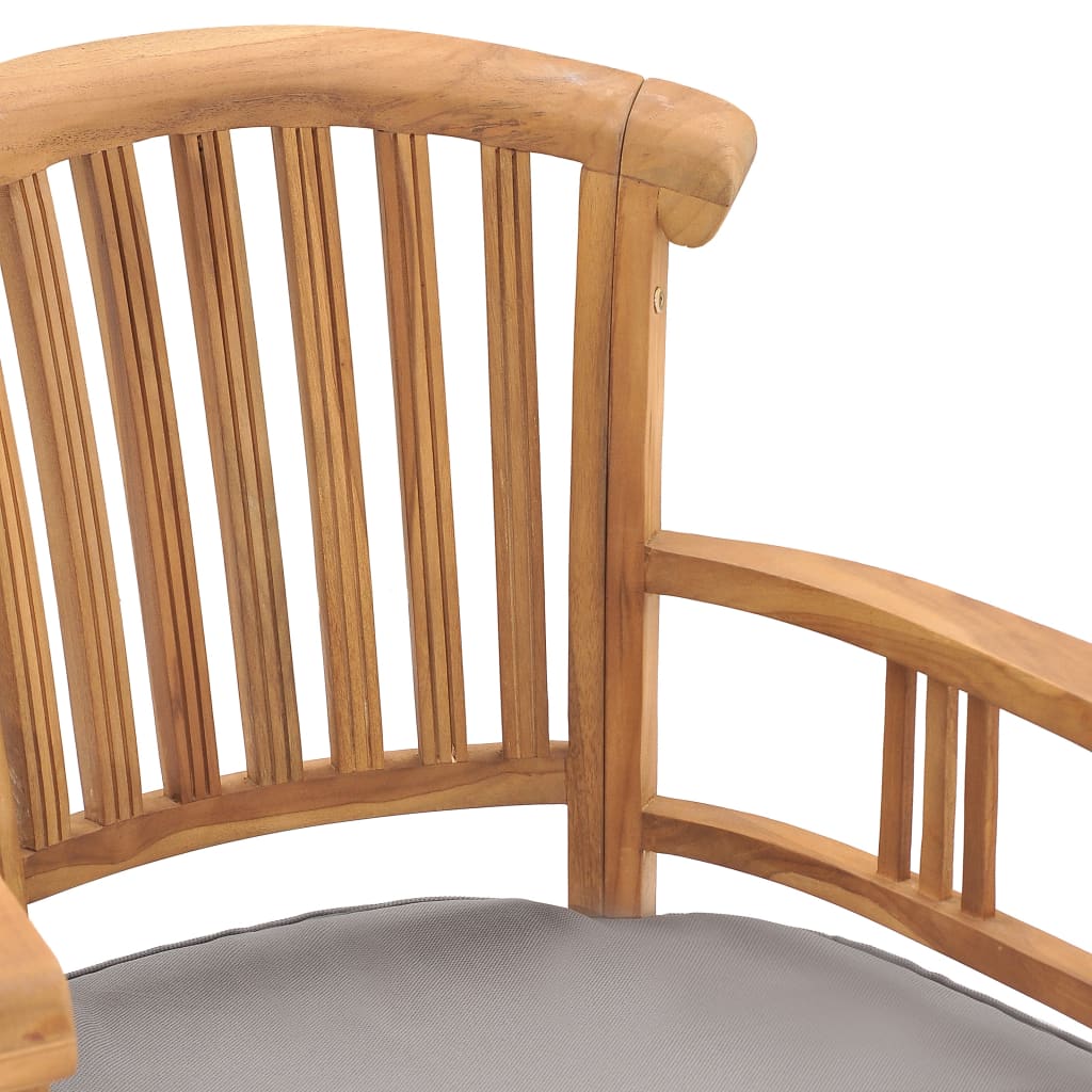 Maison Exclusive - Set da Pranzo da Giardino 3 pz con Cuscini in Legno di Teak - 5